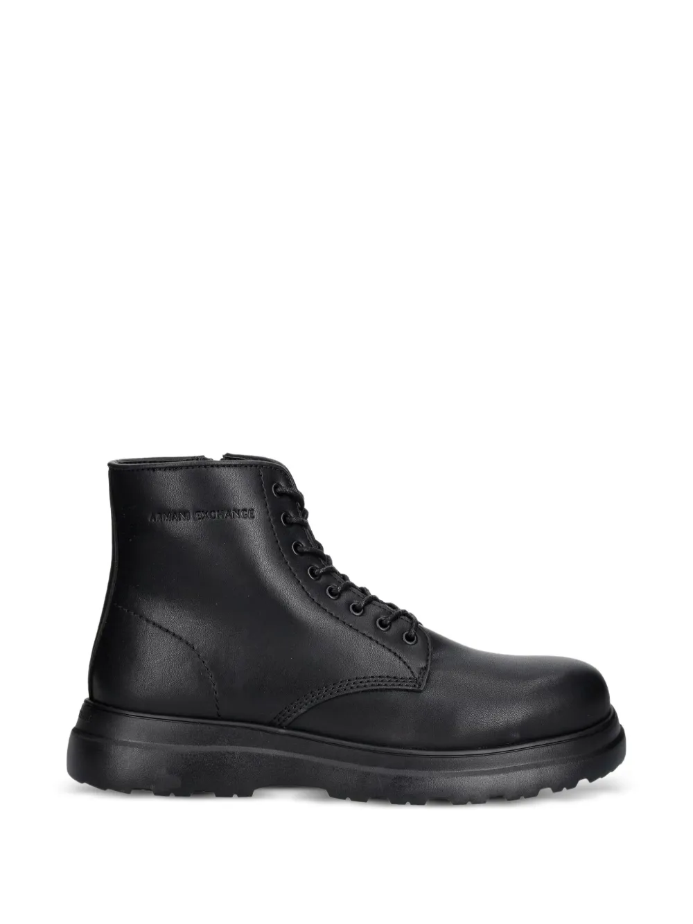 Armani Exchange lace-up ankle boots Zwart