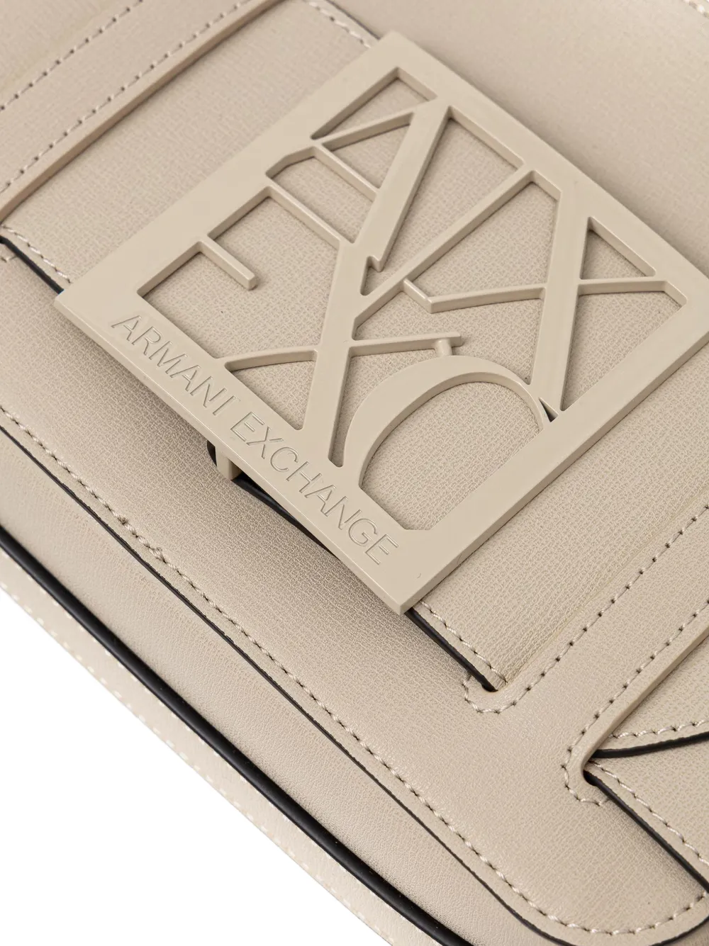 Armani Exchange Crossbodytas met logoplakkaat Beige