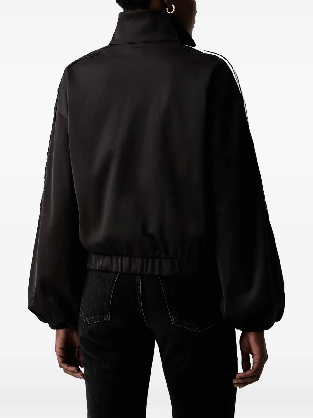 adidas lace-trim jacket Zwart