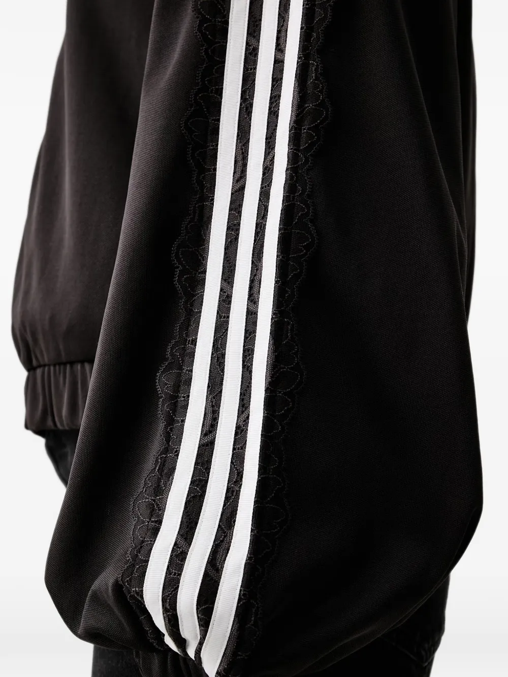 adidas lace-trim jacket Zwart