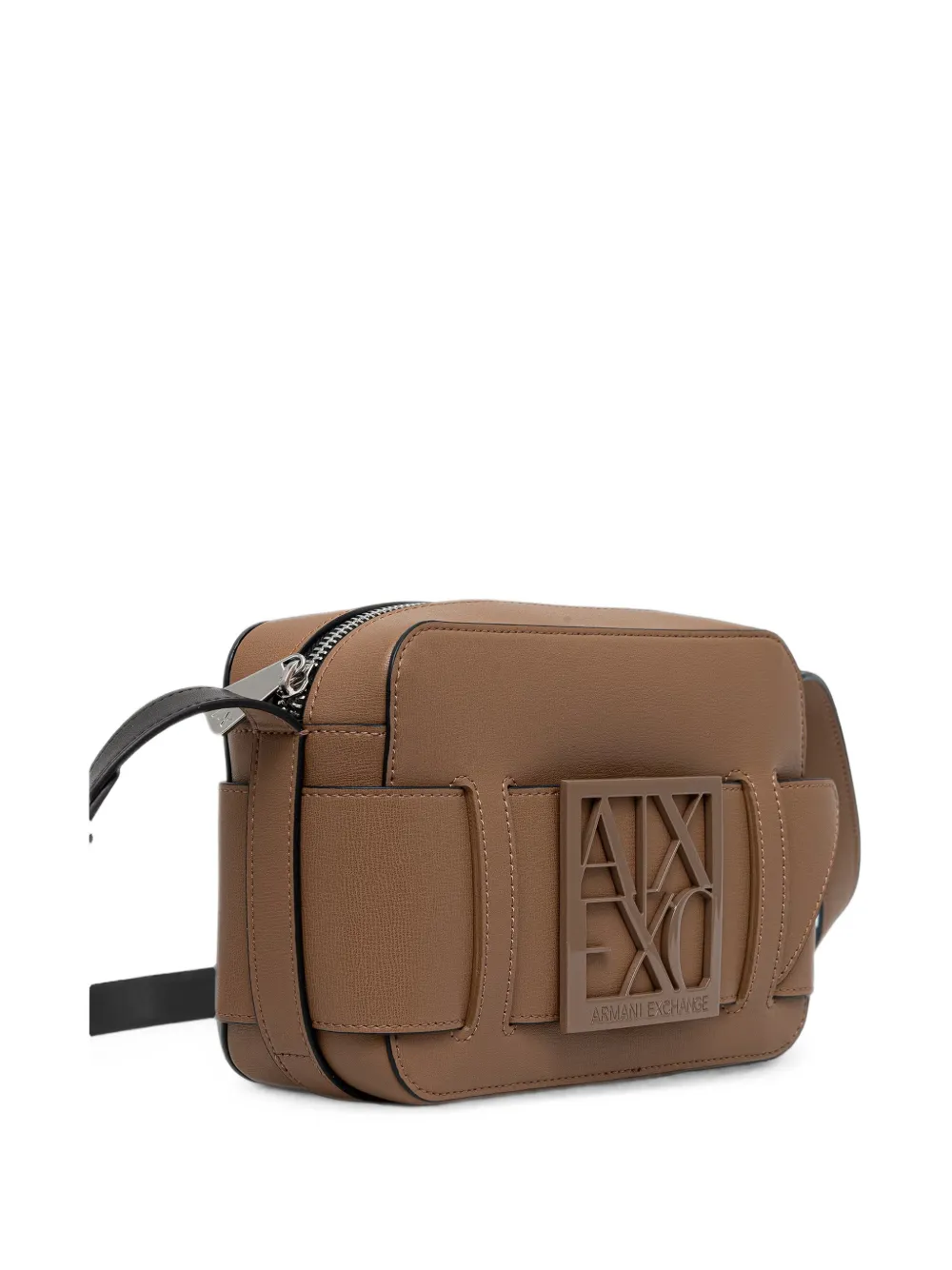 Armani Exchange Crossbodytas met logoplakkaat Bruin