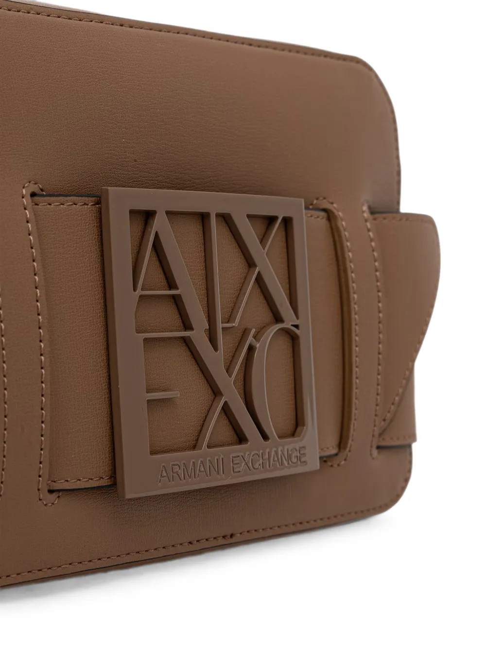 Armani Exchange Crossbodytas met logoplakkaat Bruin