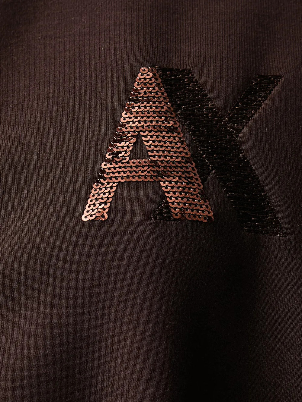 Armani Exchange sequin-logo zip-up hoodie Bruin