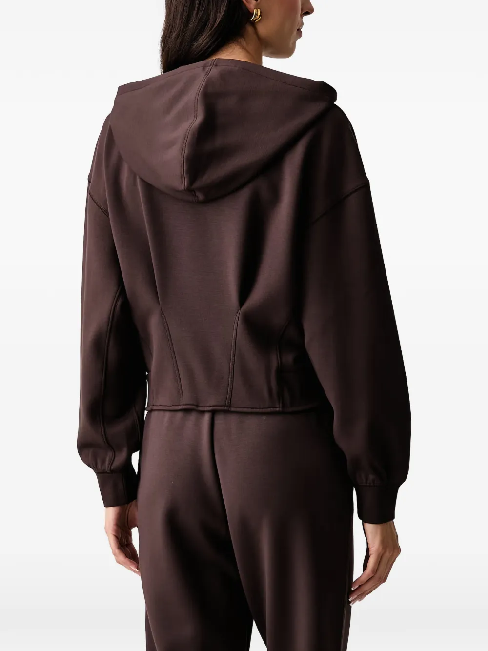 Armani Exchange sequin-logo zip-up hoodie Bruin
