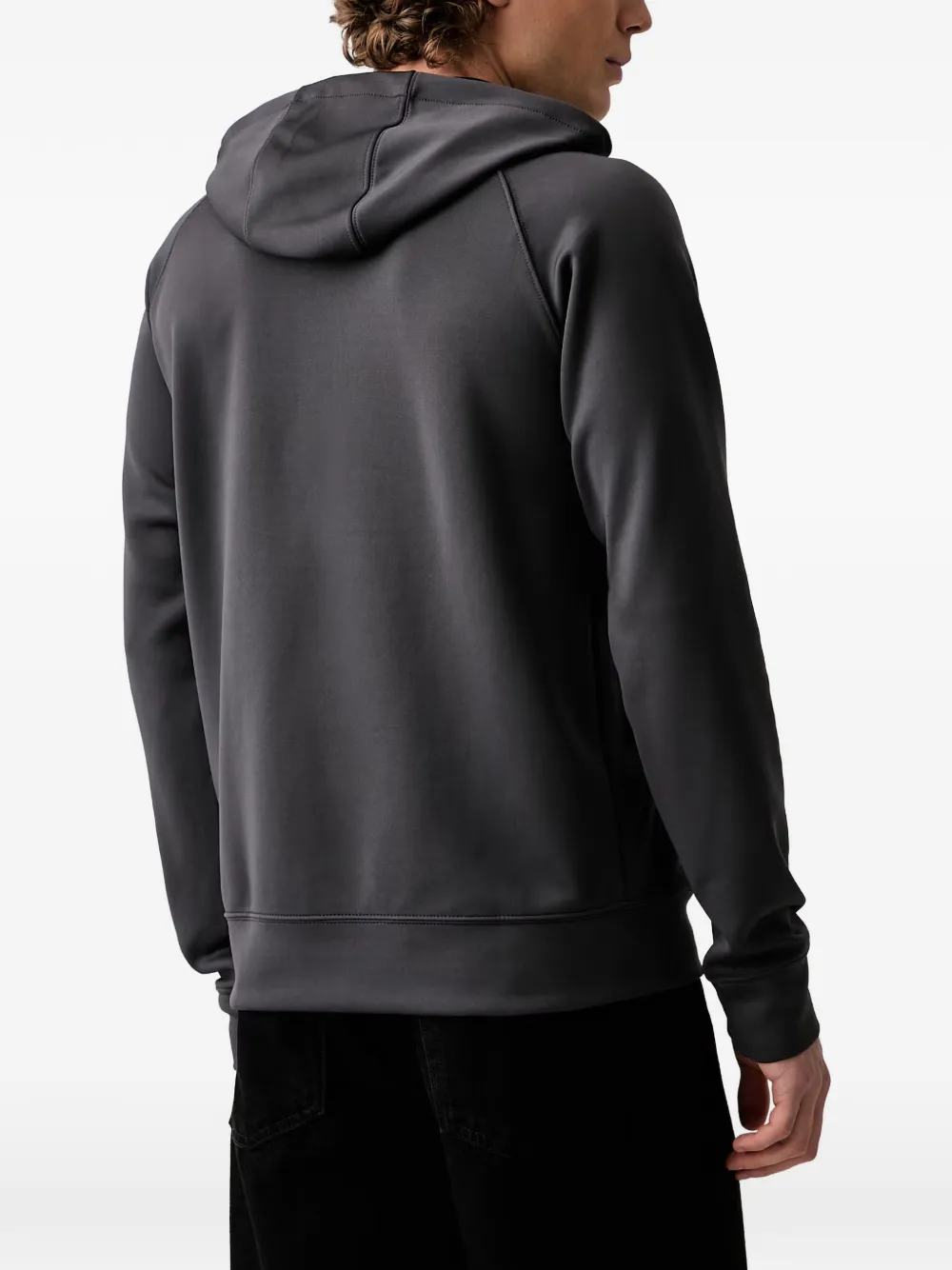 adidas logo-print raglan-sleeve hoodie Grijs