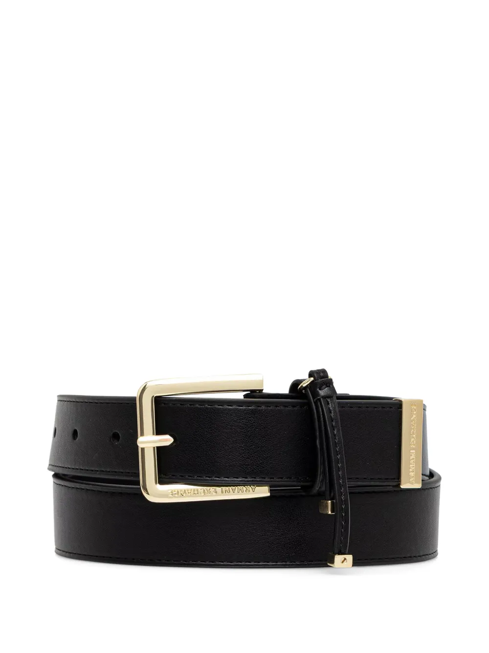 Armani Exchange logo-engraved buckle belt - Nero