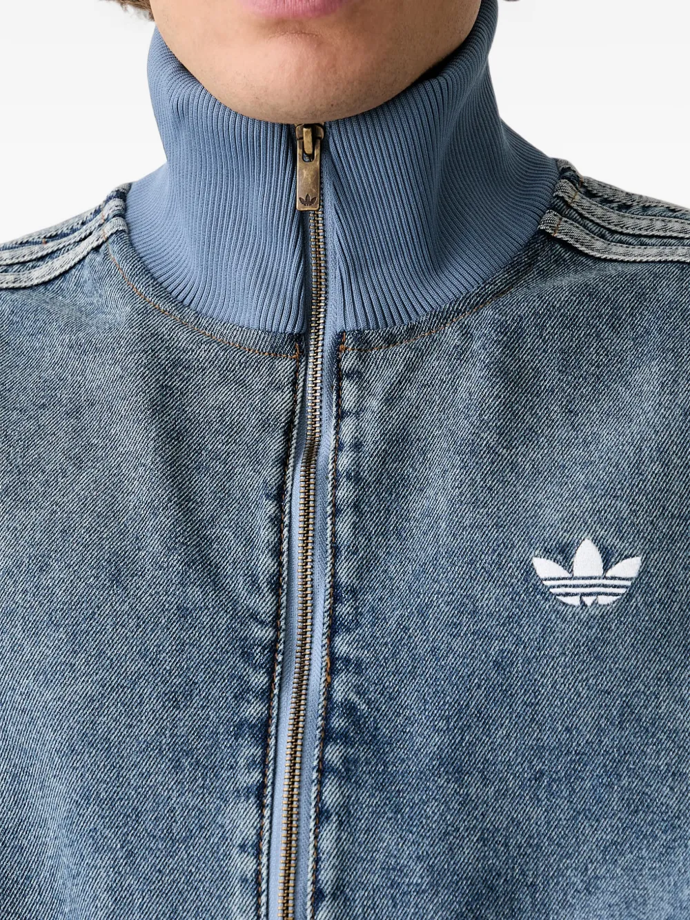 adidas Firebird Adicolor denim jacket Blauw