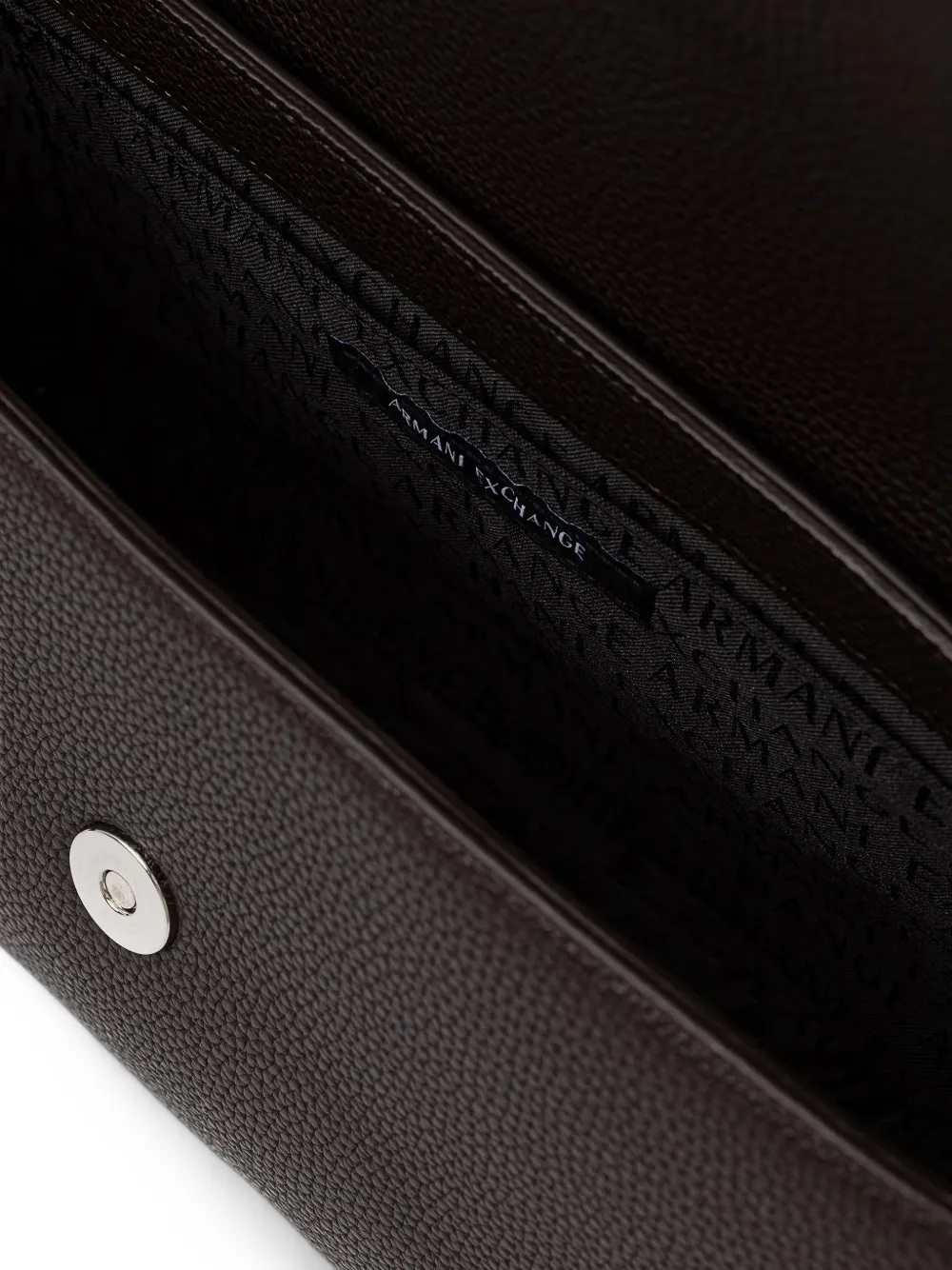 Armani Exchange Bewerkte schoudertas met logoplakkaat Bruin