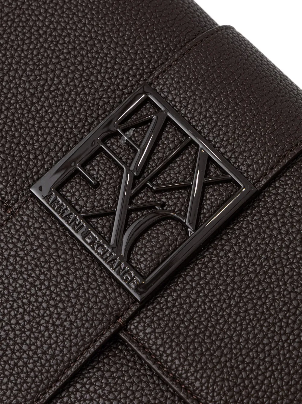 Armani Exchange Bewerkte schoudertas met logoplakkaat Bruin