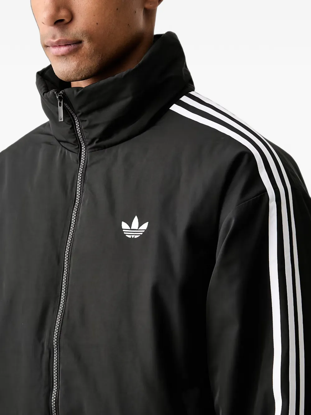 adidas Firebird logo-embroidered jacket Zwart