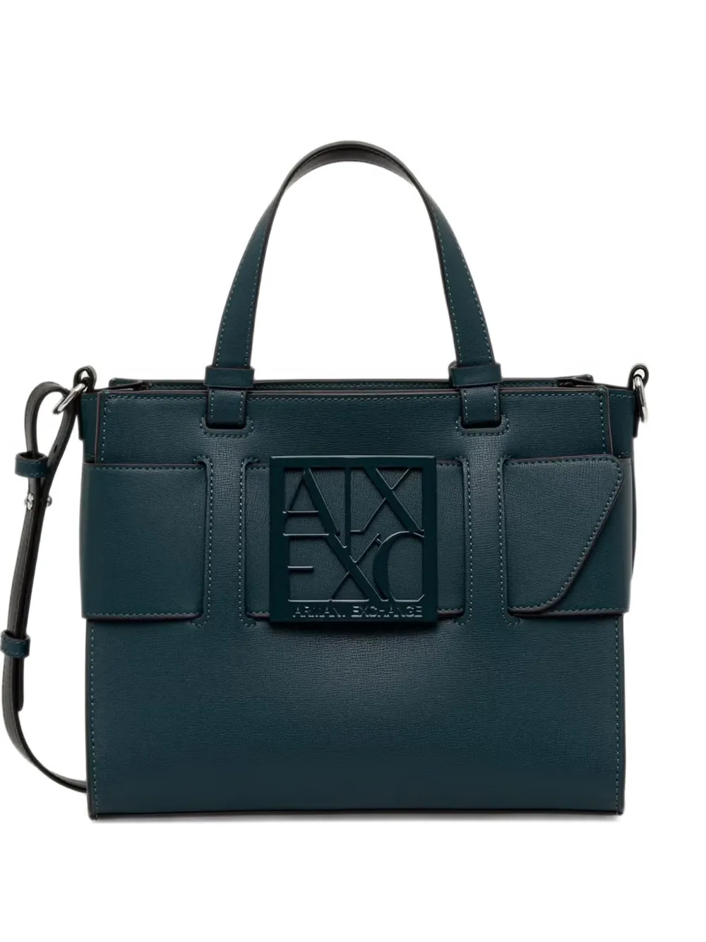 Armani Exchange logo-plaque buckled tote bag · OS