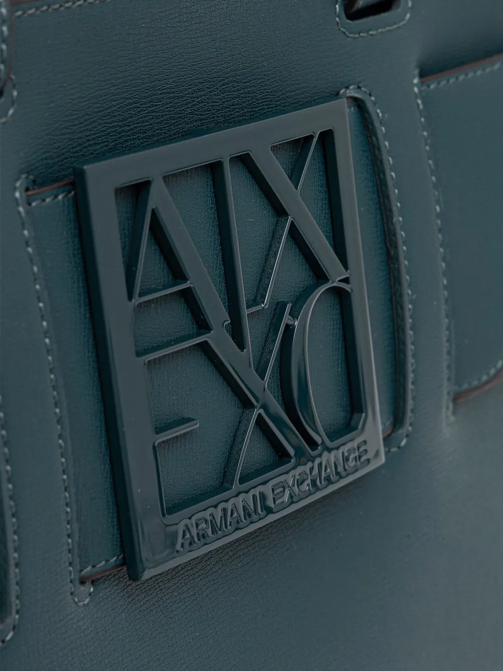 Armani Exchange Shopper met logo-plakkaat en gespen Groen