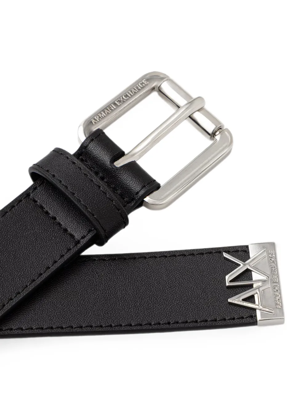 Armani Exchange Gespriem met logoplakkaat Zwart