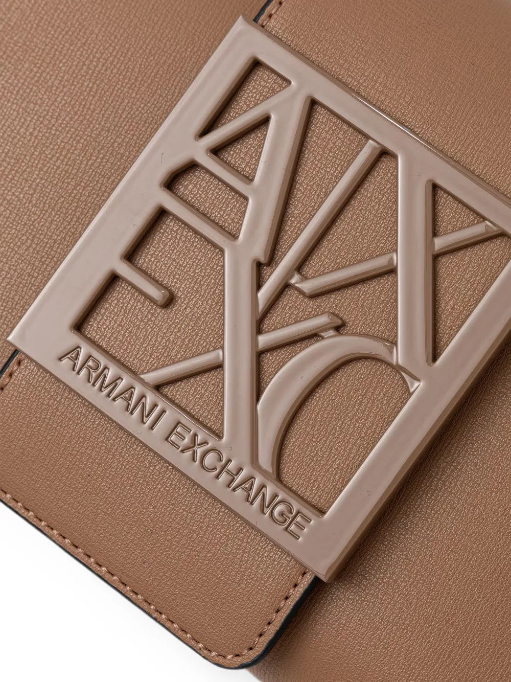 Armani Exchange Crossbodytas met logoplakkaat Bruin