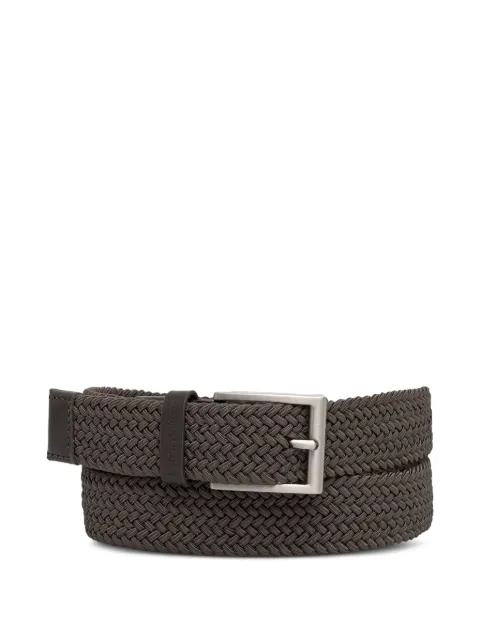 Armani Exchange braided leather-trim belt