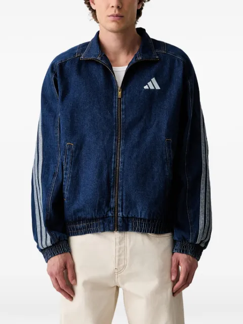 adidas logo-embroidered denim jacket