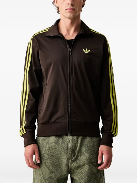 adidas logo-embroidered side-stripe track jacket