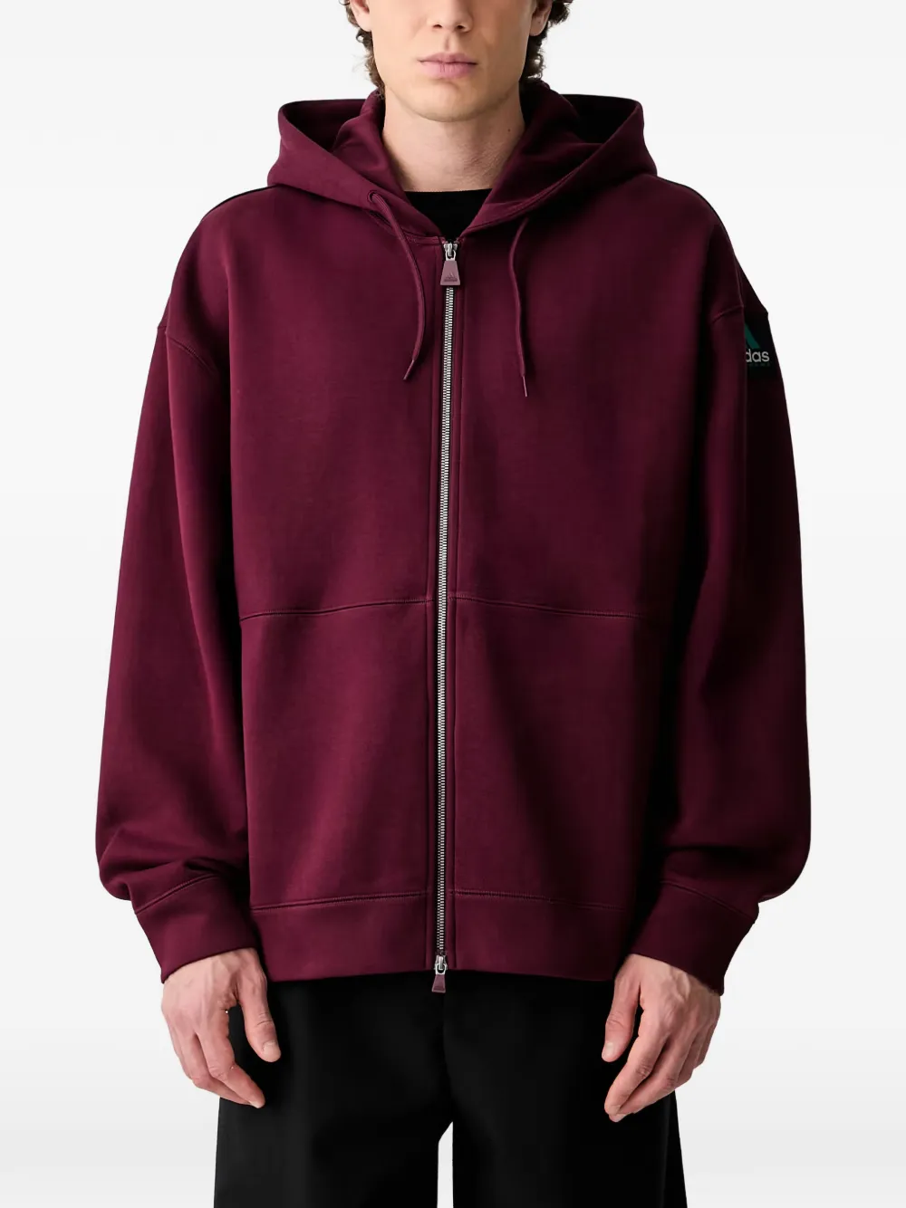 adidas logo-patch hoodie - Rosso