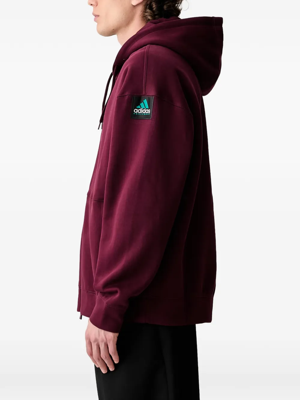 adidas logo-patch hoodie Rood