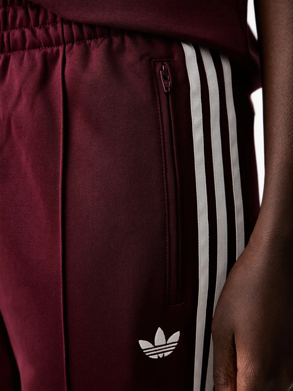 adidas lace-overlay track pants Rood