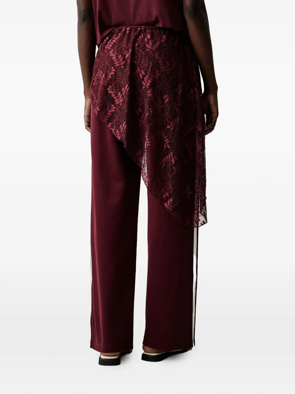 adidas lace-overlay track pants Rood