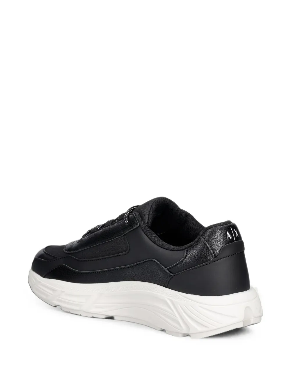 Armani Exchange logo-print panelled sneakers Zwart