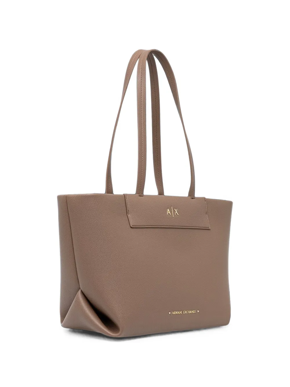 Armani Exchange Shopper met logoplakkaat Bruin