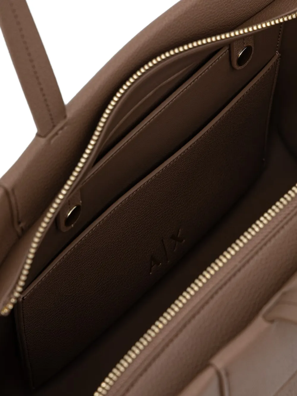 Armani Exchange Shopper met logoplakkaat Bruin