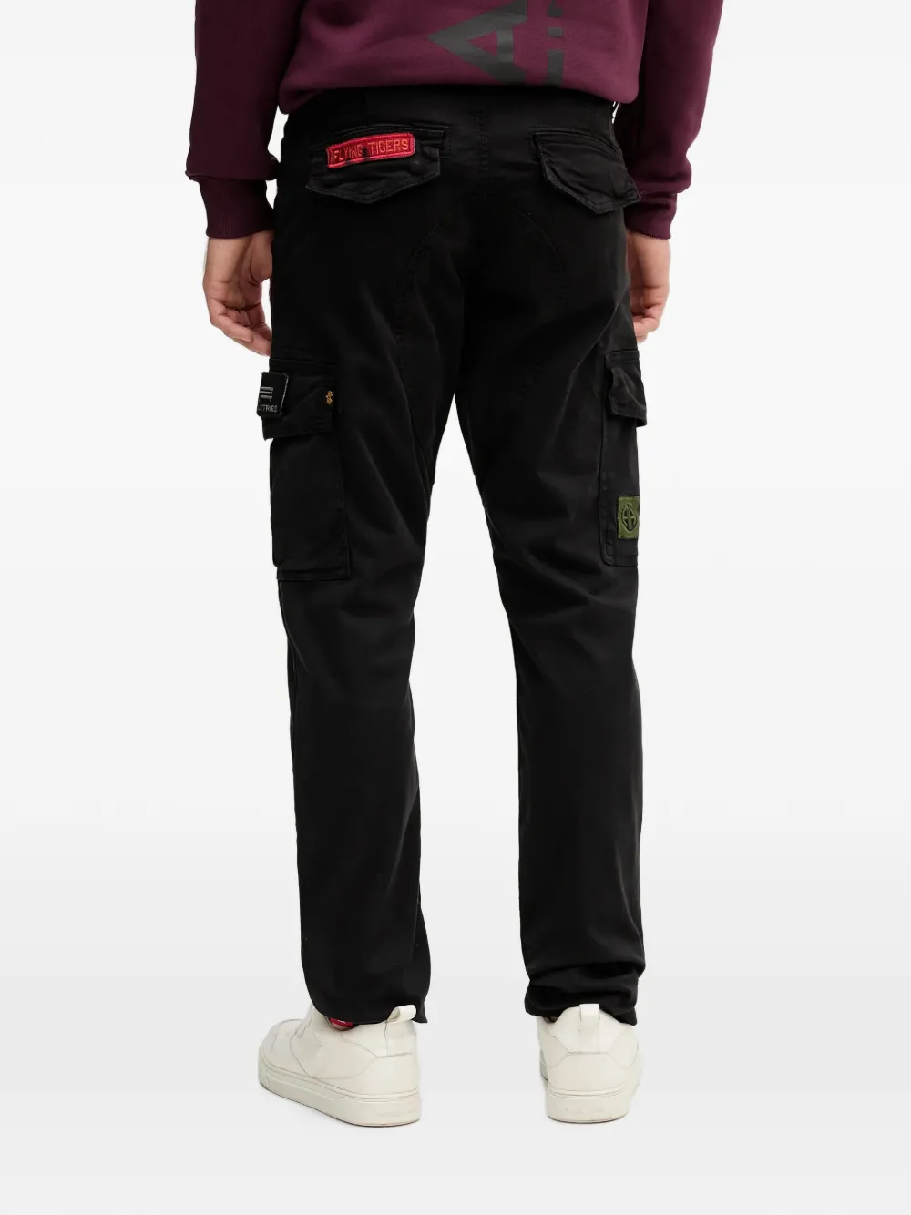 Alpha Industries Cargo broek met patch-detail Zwart
