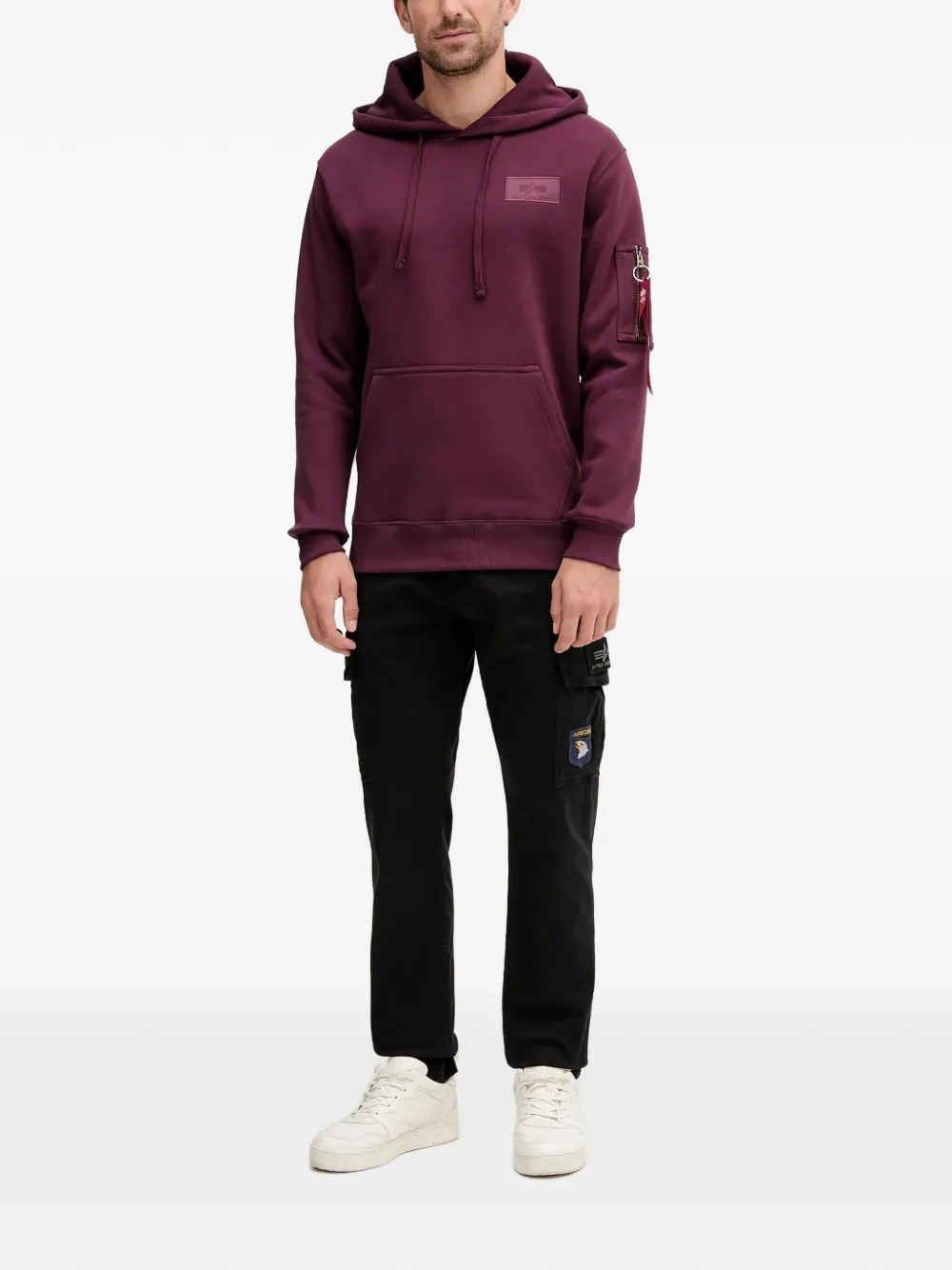 Alpha Industries Cargo broek met patch-detail Zwart