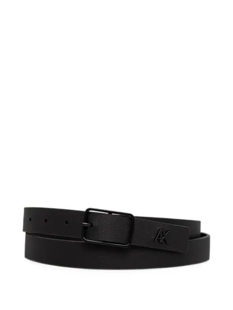 Armani Exchange logo-plaque buckle-fastening belt