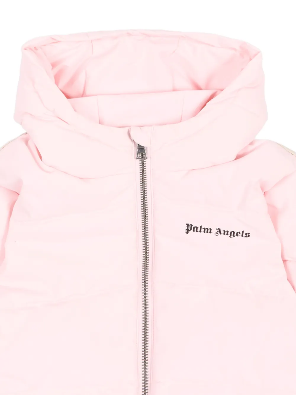 Palm Angels Kids Gewatteerd jack met logoprint Roze