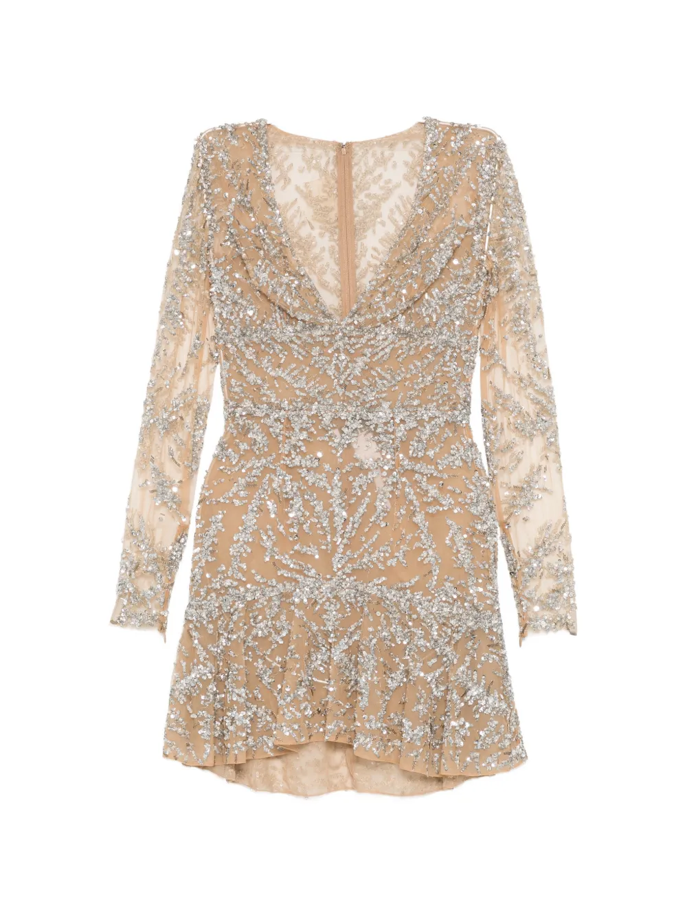Zuhair Murad sequin-embellished tulle dress - Nude