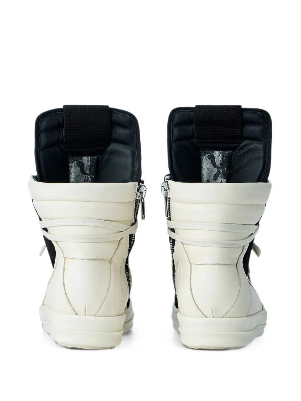 Rick Owens Geobasket panelled suede boots Zwart