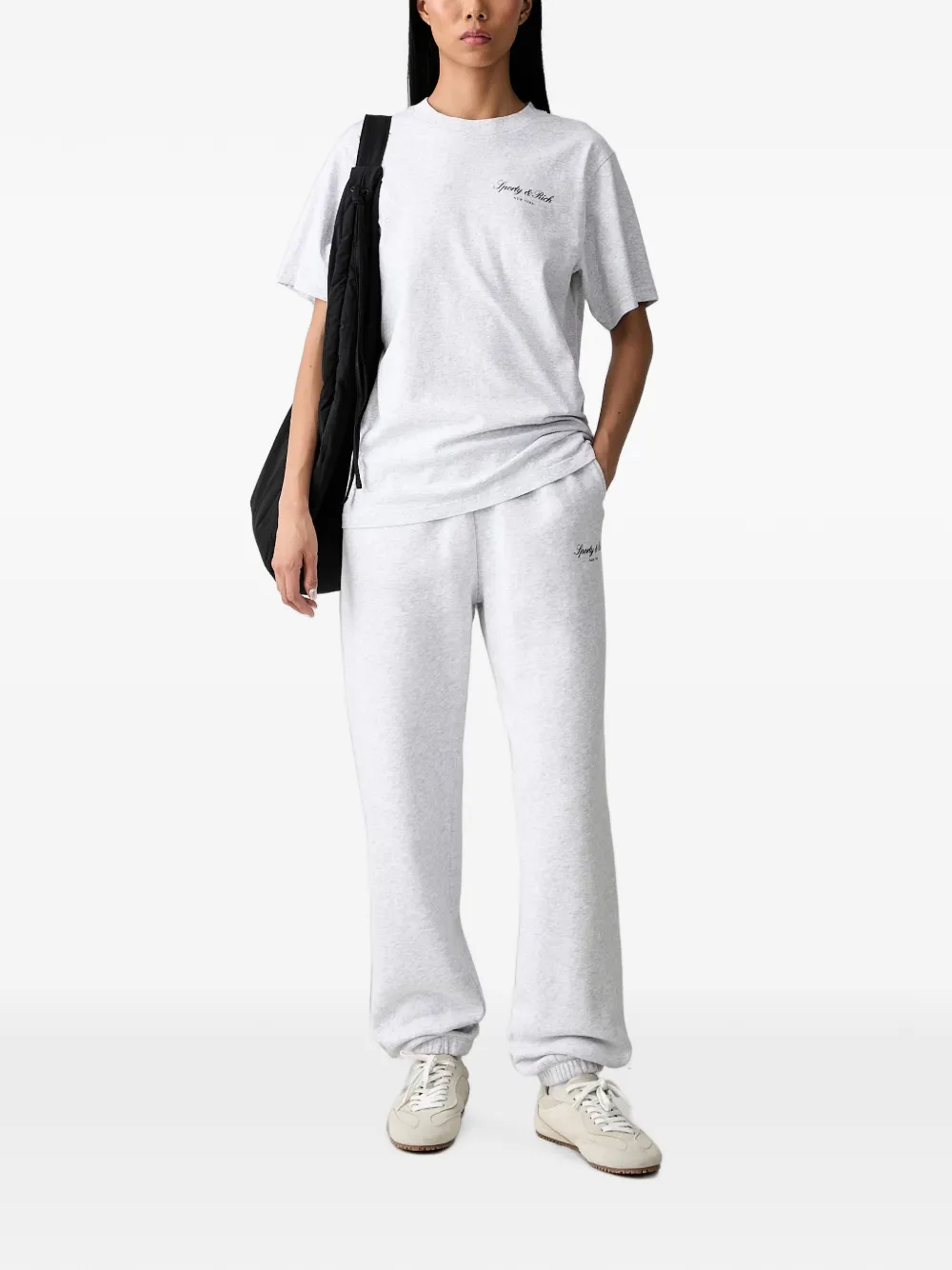 Sporty & Rich Signature NY T-Shirt Grijs