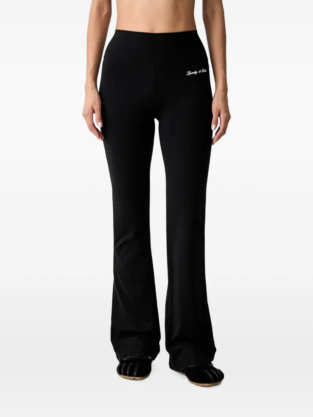 Sporty & Rich Flared legging Zwart