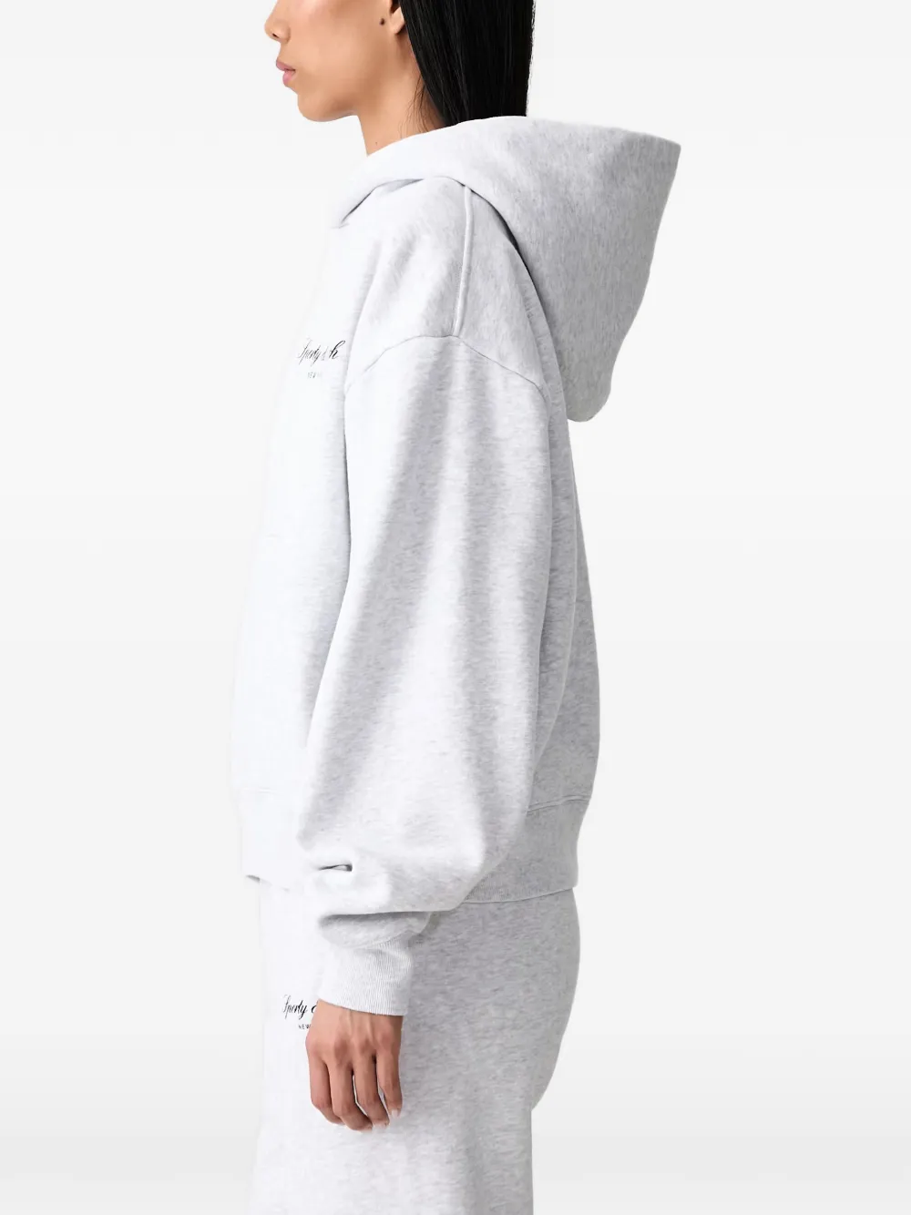 Sporty & Rich Hoodie met logoprint Grijs