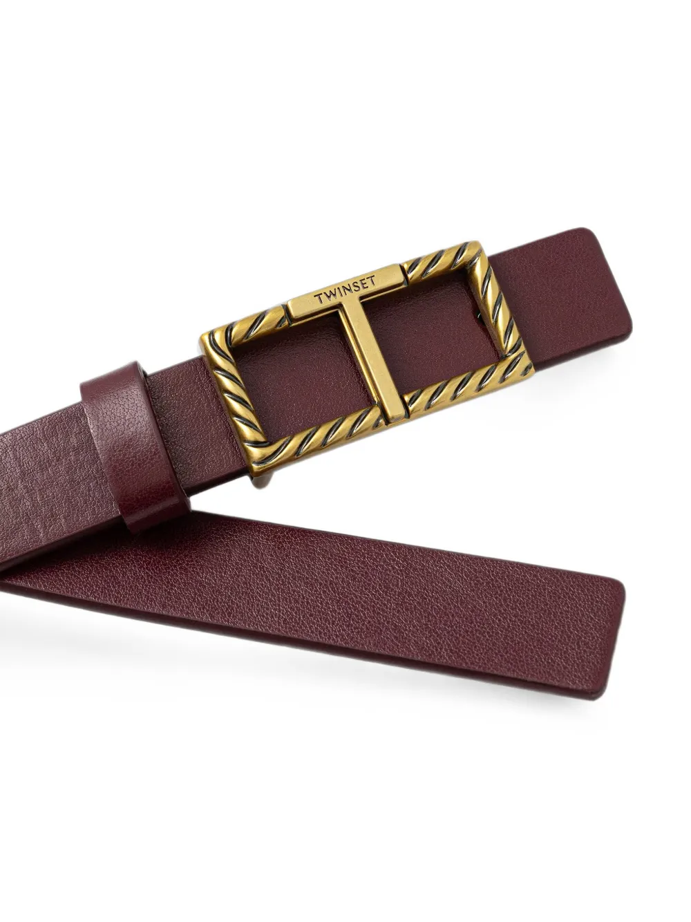 TWINSET Omkeerbare riem met logogesp Rood
