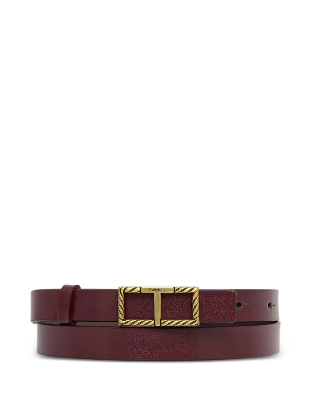 TWINSET reversible belt with logoed buckle - Rosso
