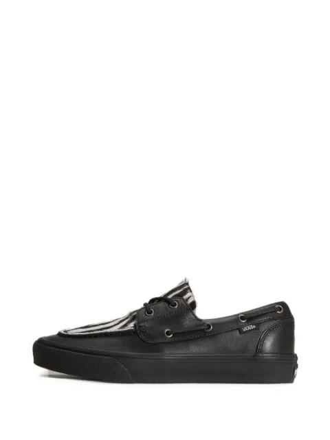 Vans zebra-print leather boat shoes