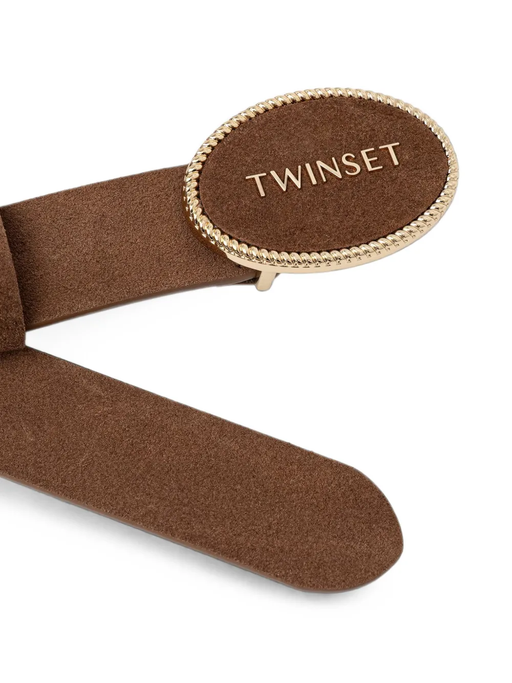 TWINSET Riem met logoplakkaat Bruin