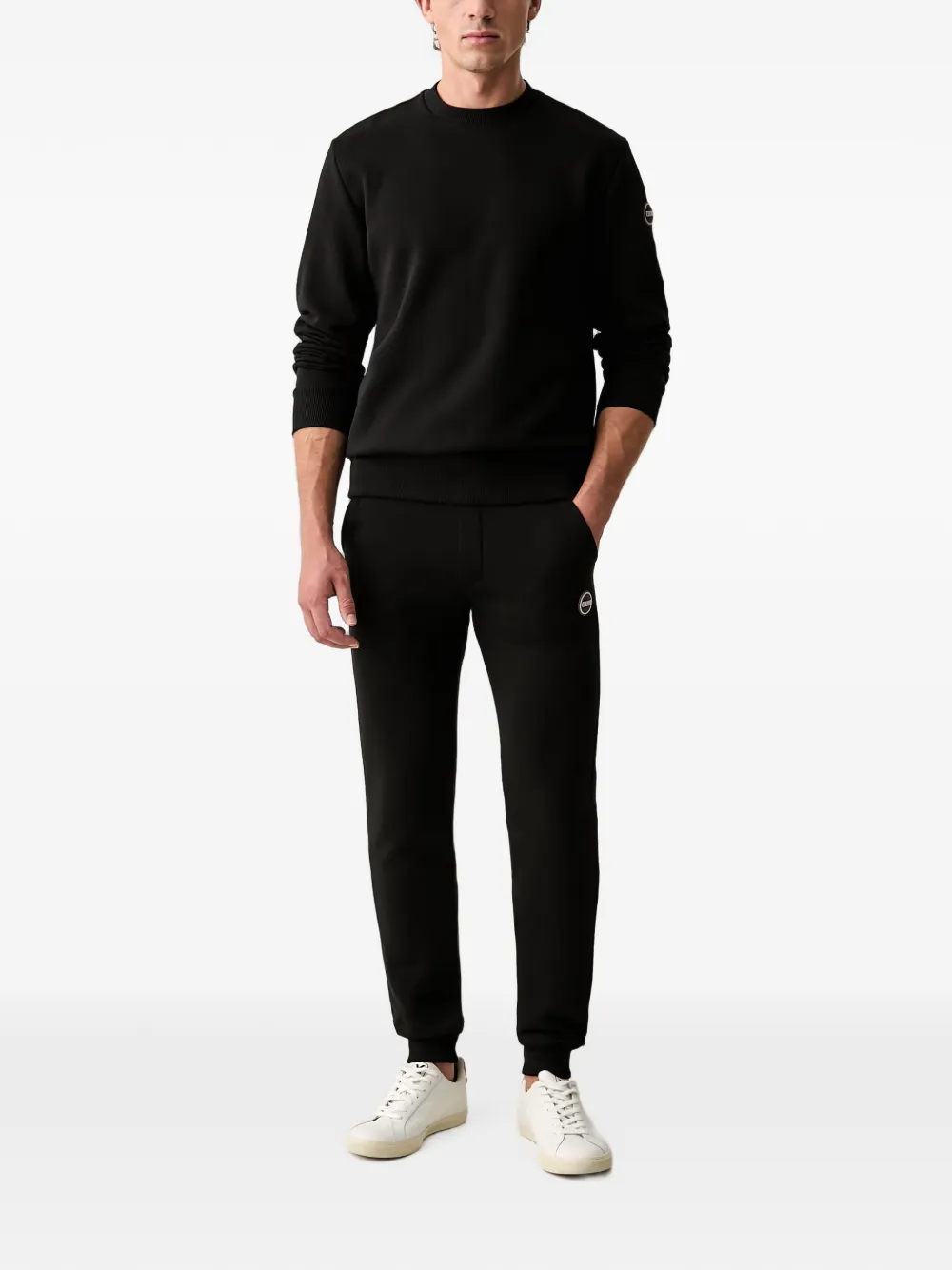 Colmar Sweater met logopatch Zwart