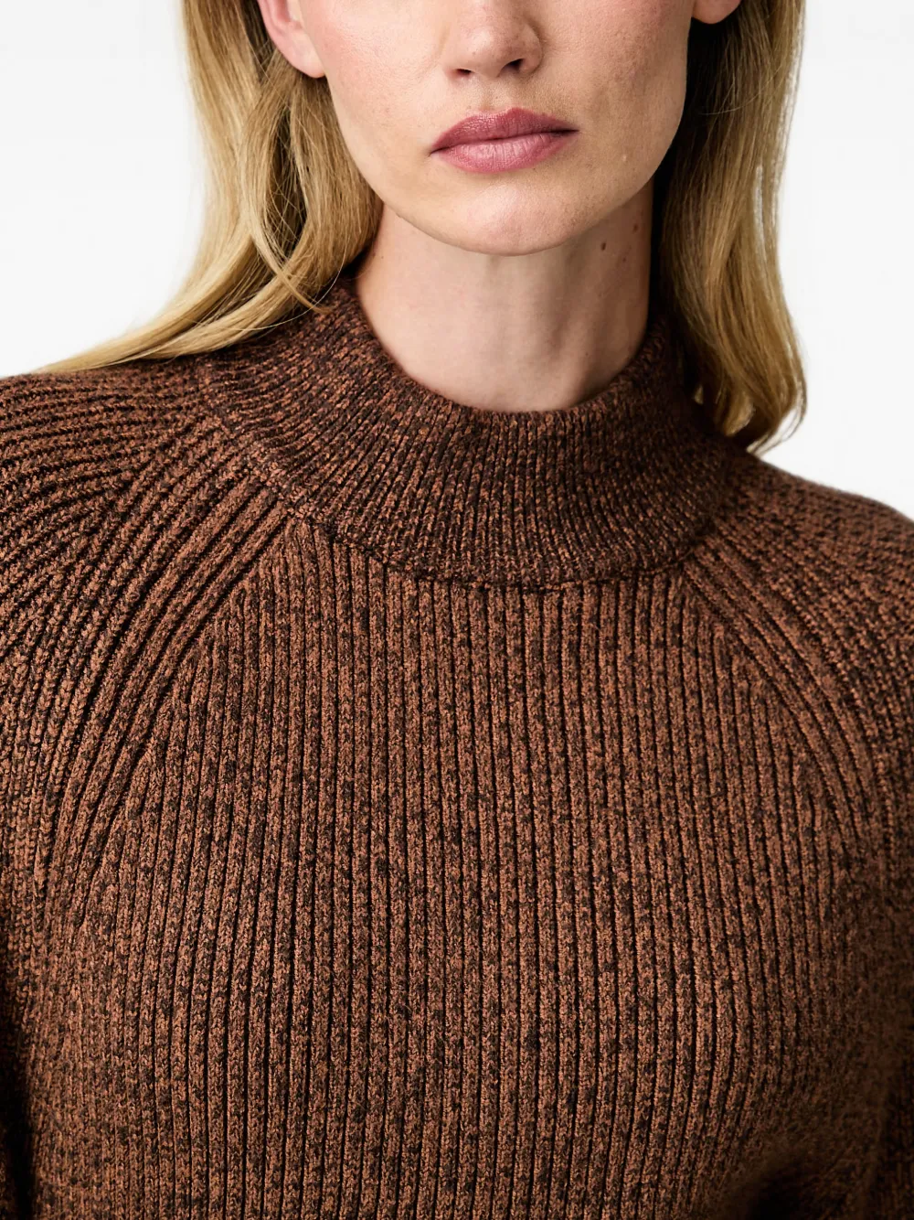 DKNY Ribgebreide trui met raglan mouwen Bruin