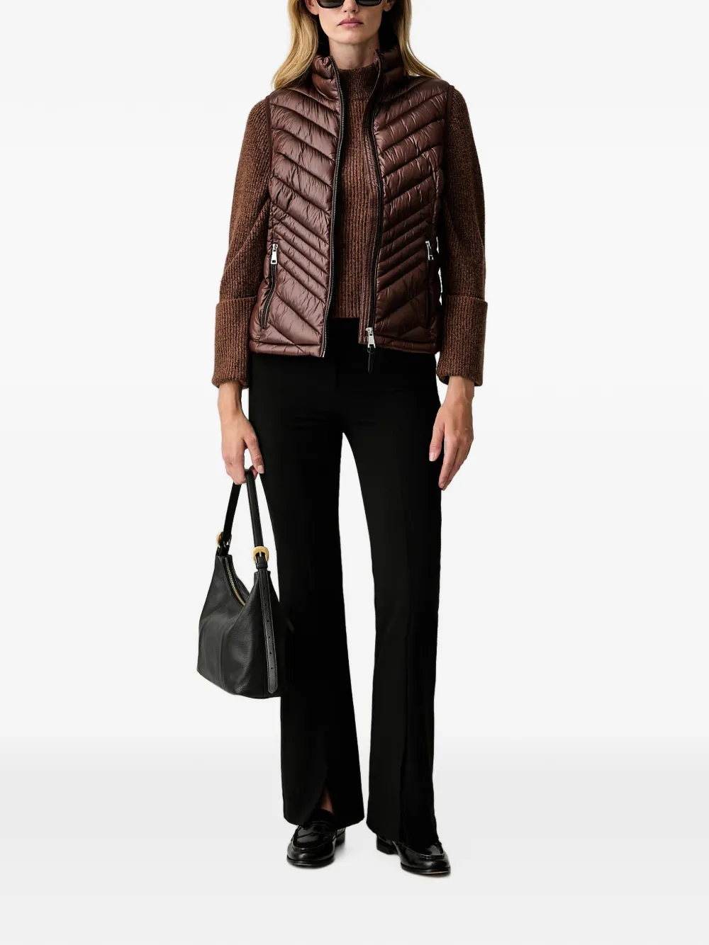 DKNY Ribgebreide trui met raglan mouwen Bruin