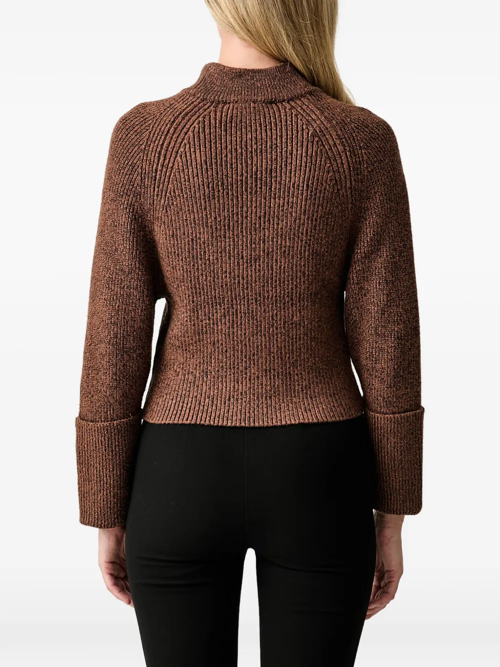 DKNY Ribgebreide trui met raglan mouwen Bruin