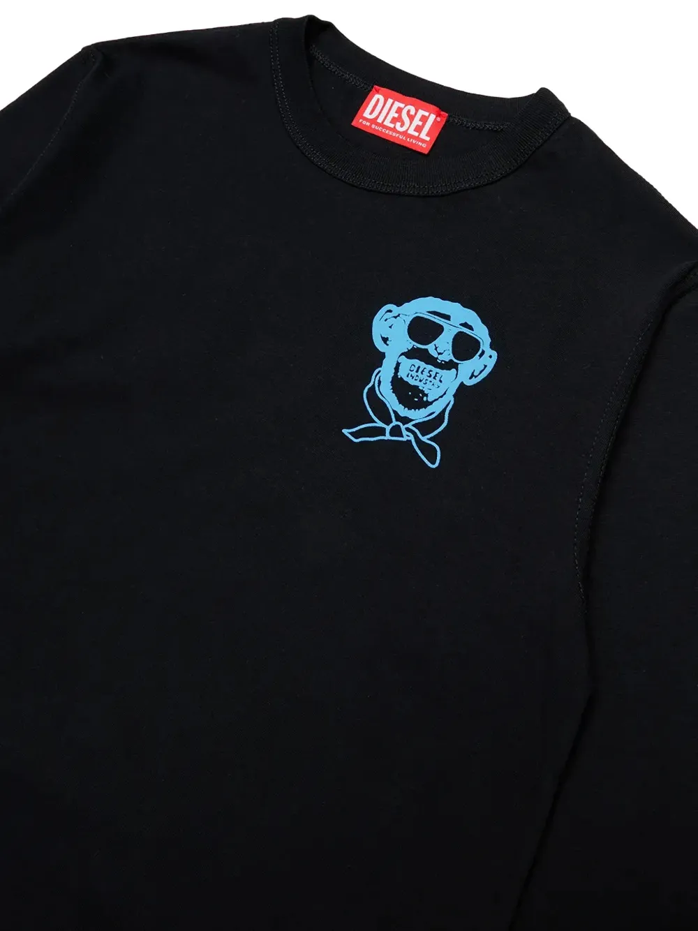 Diesel Kids Takao graphic-print long-sleeve T-shirt Zwart