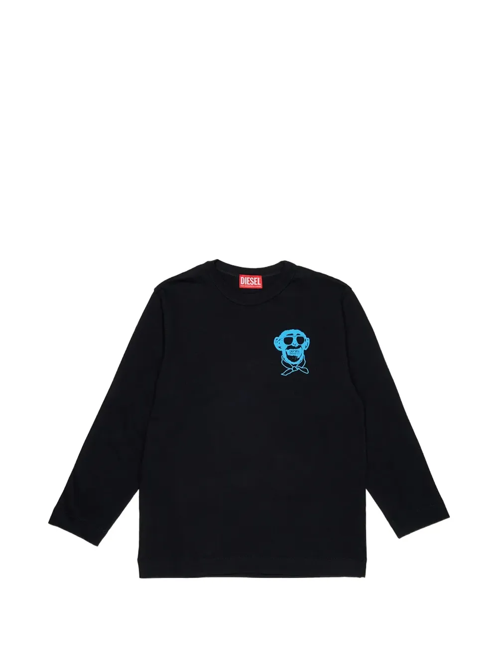 Diesel Kids Takao graphic-print long-sleeve T-shirt Zwart