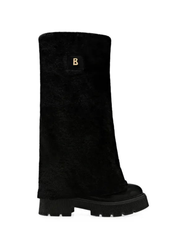 Bogner Turin Shearling-trimmed Platform Boots in Black