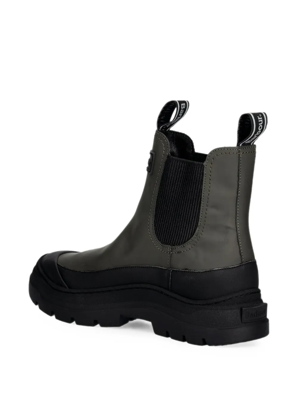 Barbour Harriety logo-patch panelled Chelsea boots Groen