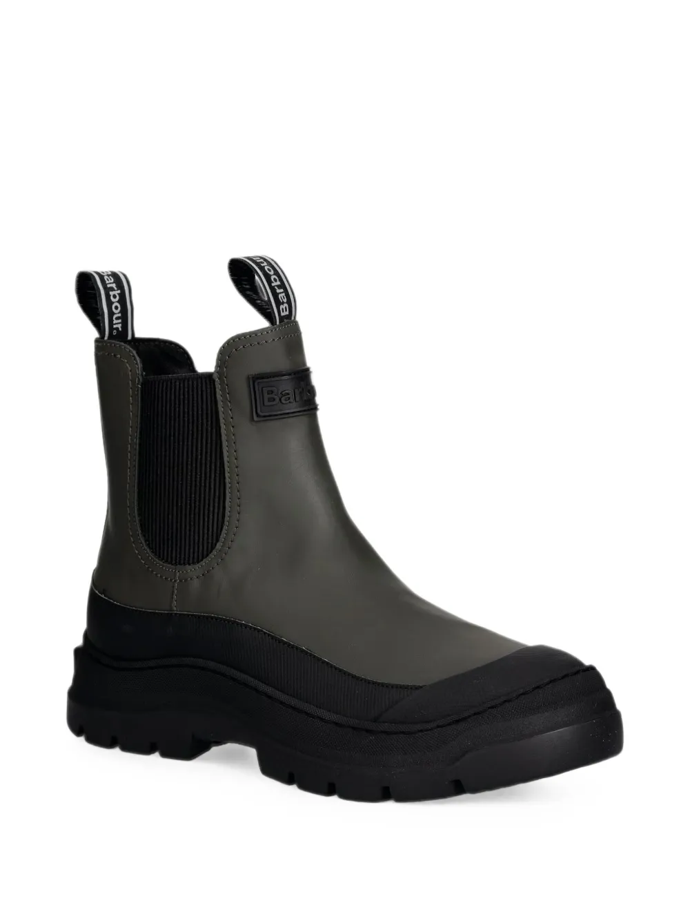 Barbour Harriety logo-patch panelled Chelsea boots Groen